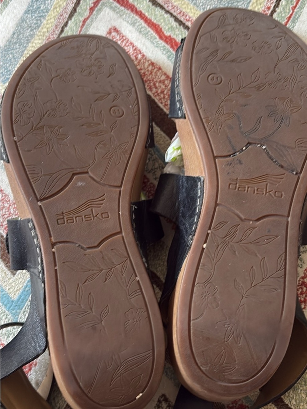Dansko Black Leather Buckle Wedge Sandals EU 41 - Picture 4 of 8